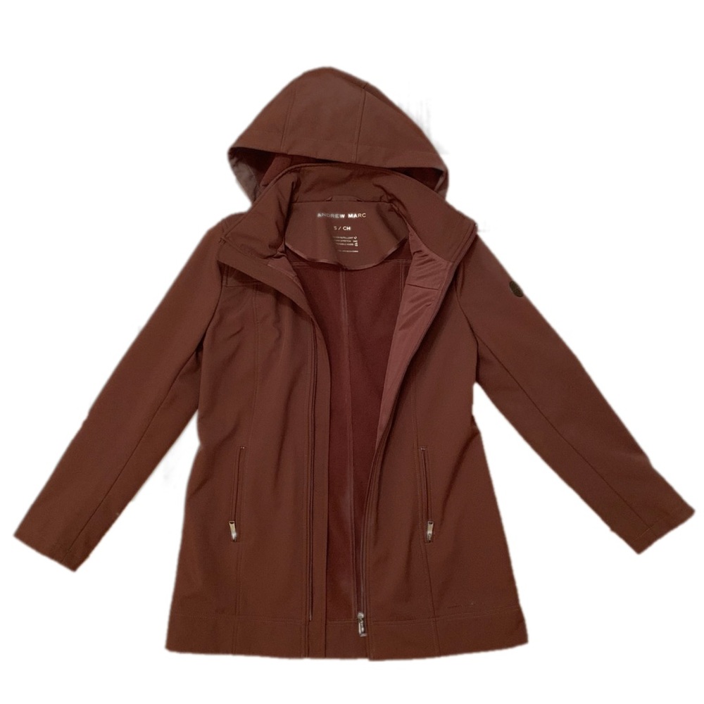 Andrew Marc Burgundy Water Repellent Jacket